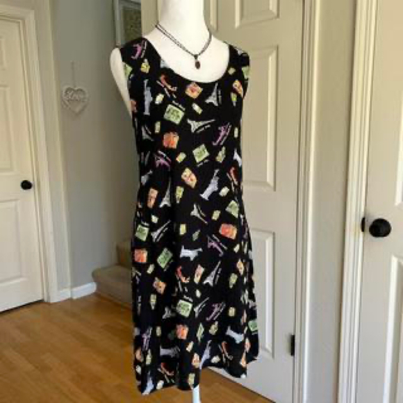Vintage graphic print shift dress - Picture 3 of 7